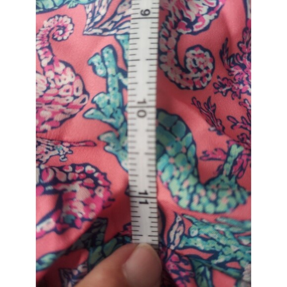 ! Simply Southern Seahorses & Coral Ruffles Elastic Waist  Shorts Size 0/S NWT - Picture 7 of 7